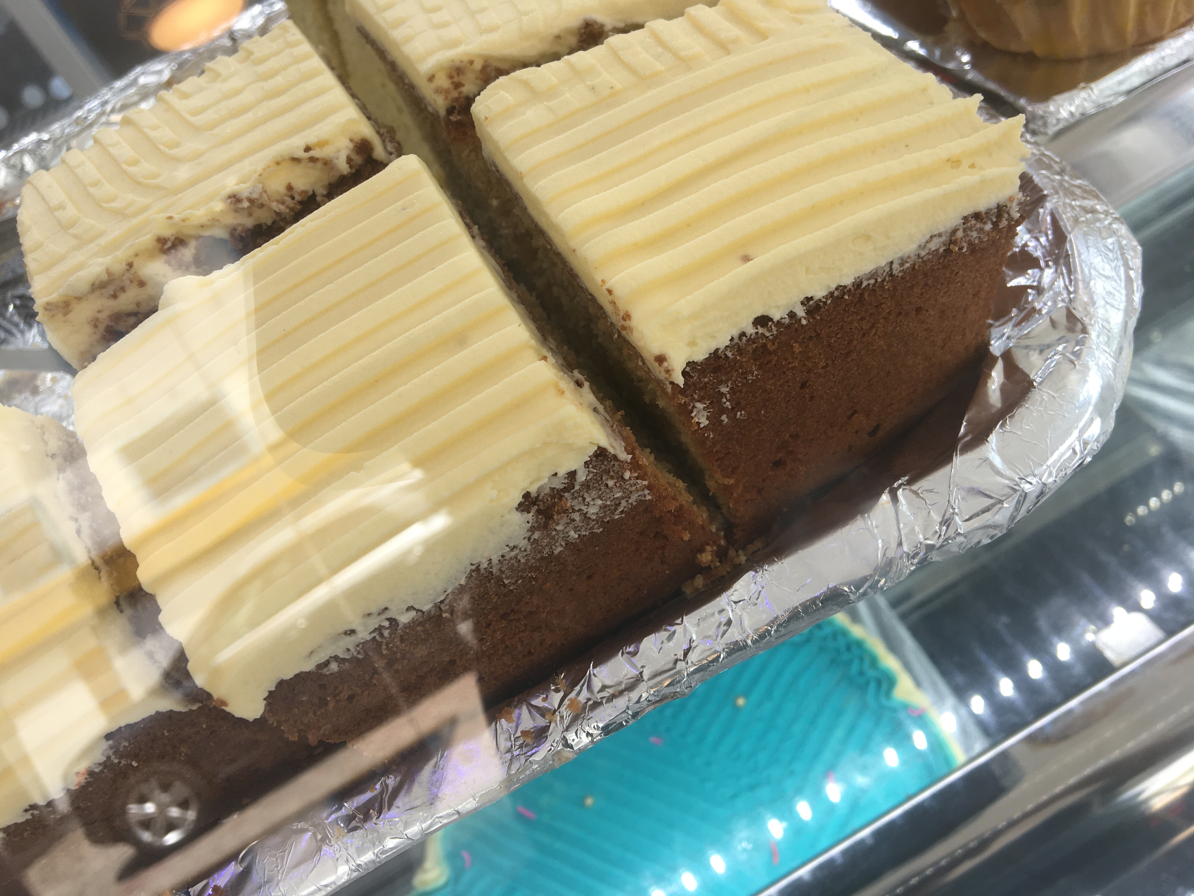 Square Brown Cake with Icing